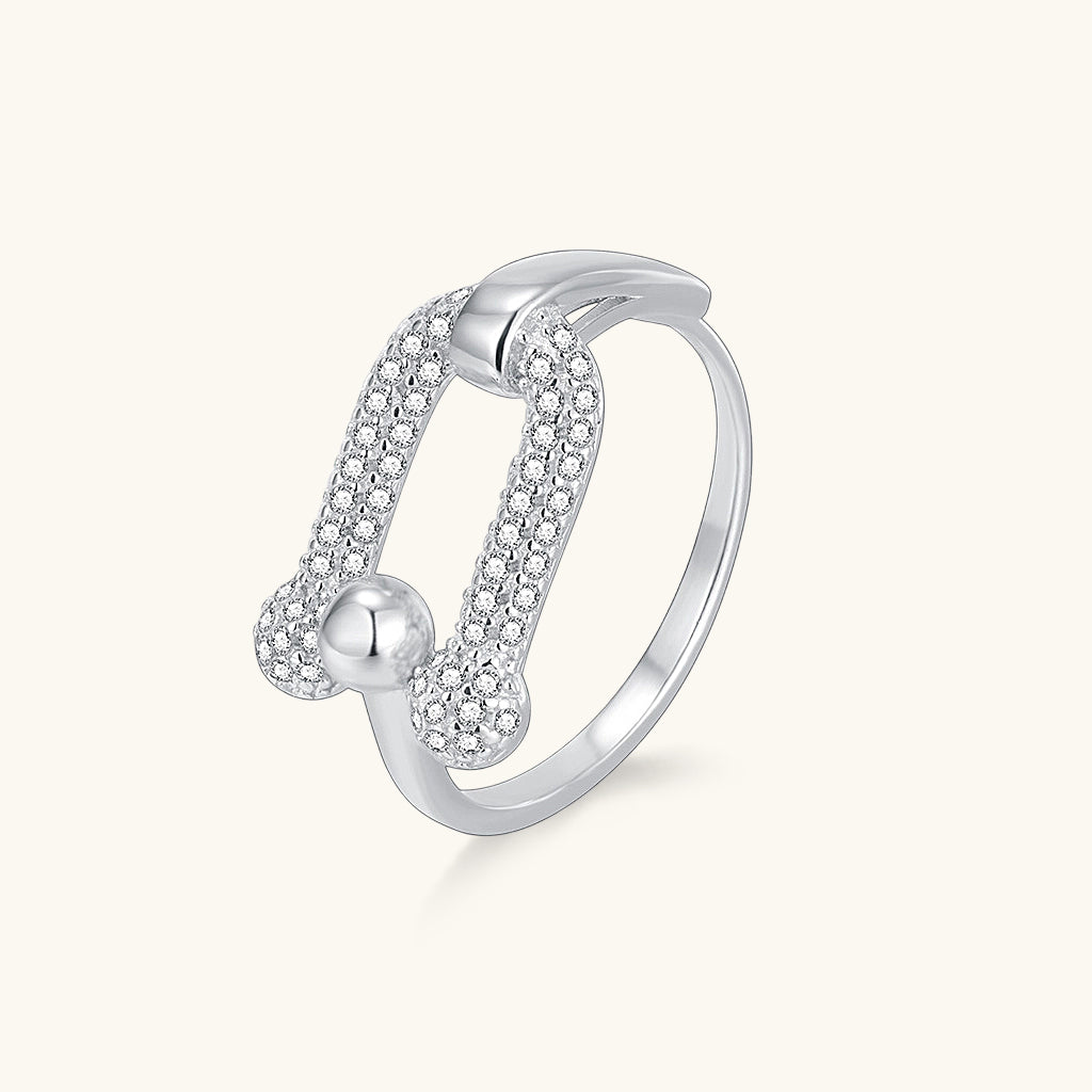 Adjustable Diamond Horseshoe Ring