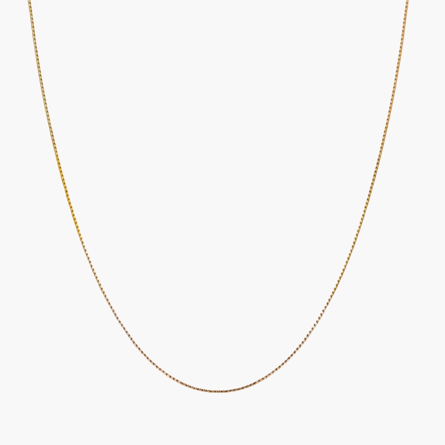 Adjustable Octagonal Herringbone Necklace - Gold