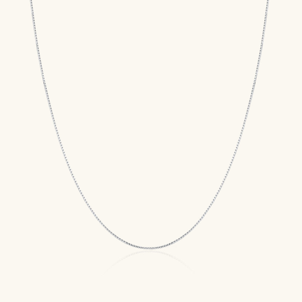 Adjustable Octagonal Herringbone Necklace - Silver