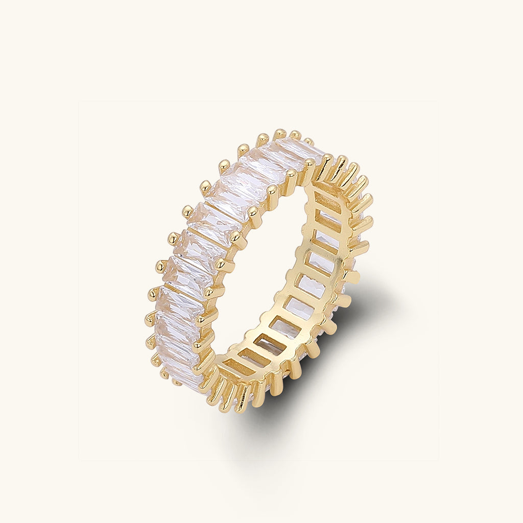 Baguette Diamond Band Eternity Ring - Gold