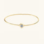 Bezel Moissanite Bangle Bracelet - Gold