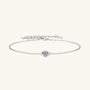 Bezel Moissanite Bracelet - Silver
