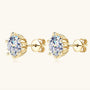 Bloom Moissanite Stud Earrings - Gold