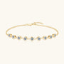 Brilliant Bezel Moissanite Bracelet - Gold