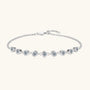 Brilliant Bezel Moissanite Bracelet - Silver