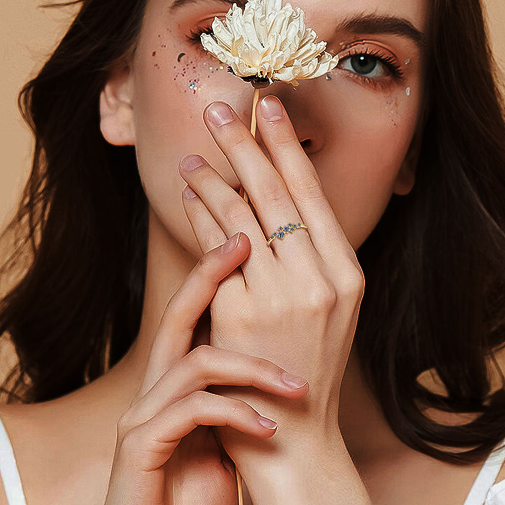 Celestial Moissanite Ring - Gold