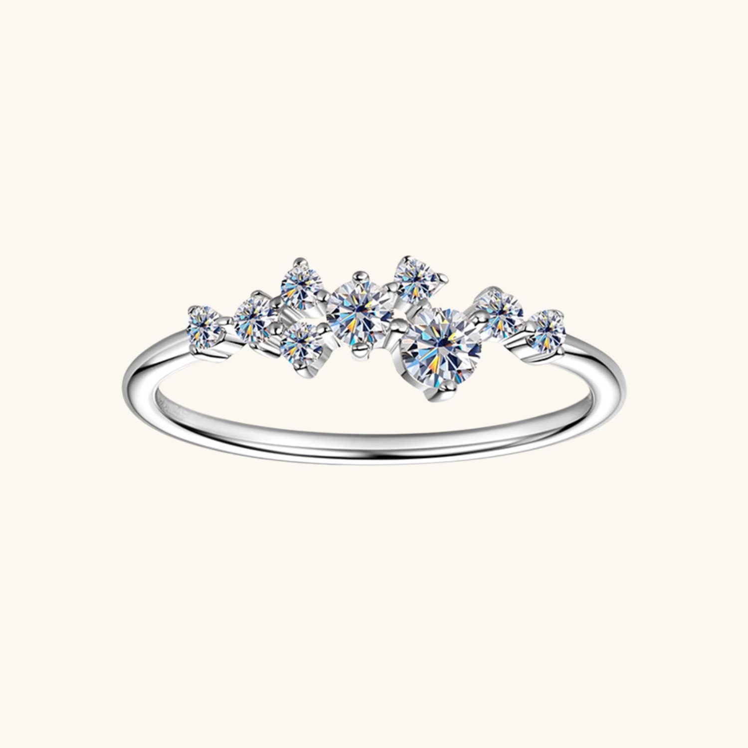 Celestial Moissanite Ring - Silver