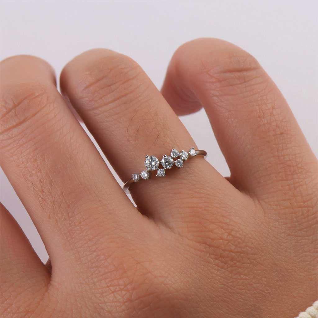 Celestial Moissanite Ring - Silver