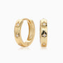 Celestial Star Diamond Huggie Hoop Earrings - Gold