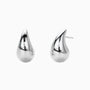 Chic Teardrop Stud Earrings - Silver