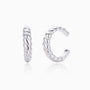 Chic Twisted Ear Cuff Earrings - Silver