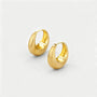 Chunky Brushed Dome Hoop Earrings - Gold