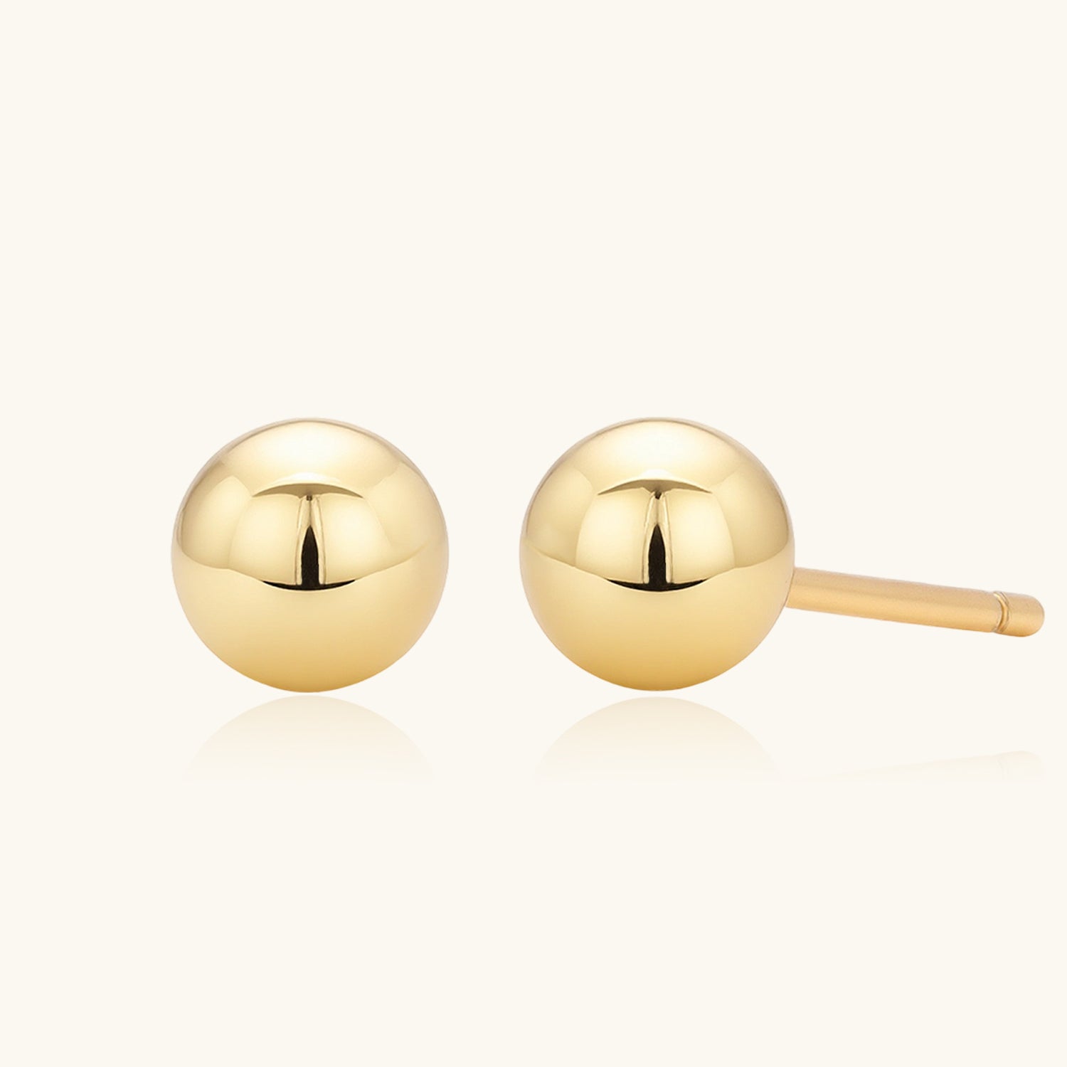 Classic Ball Stud Earrings - Gold