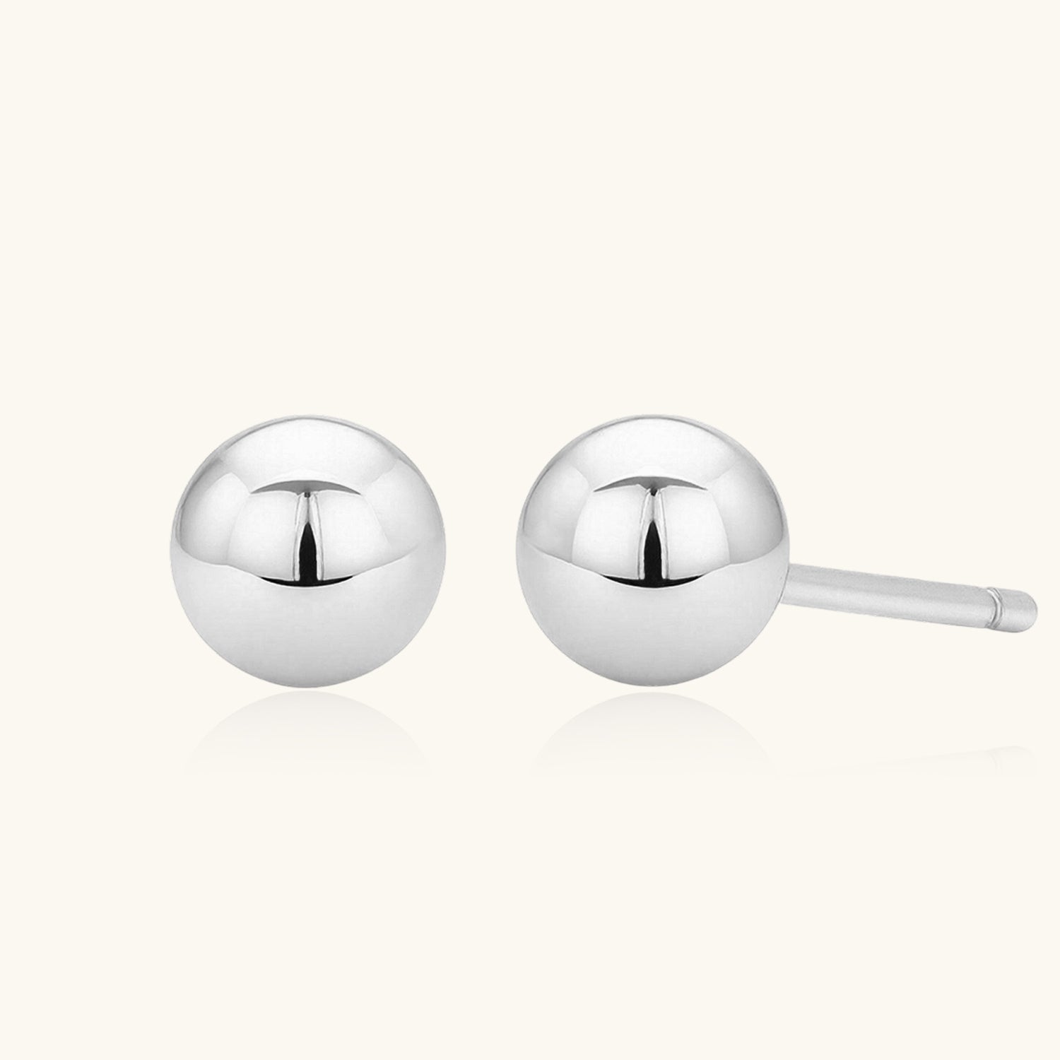 Classic Ball Stud Earrings - Silver
