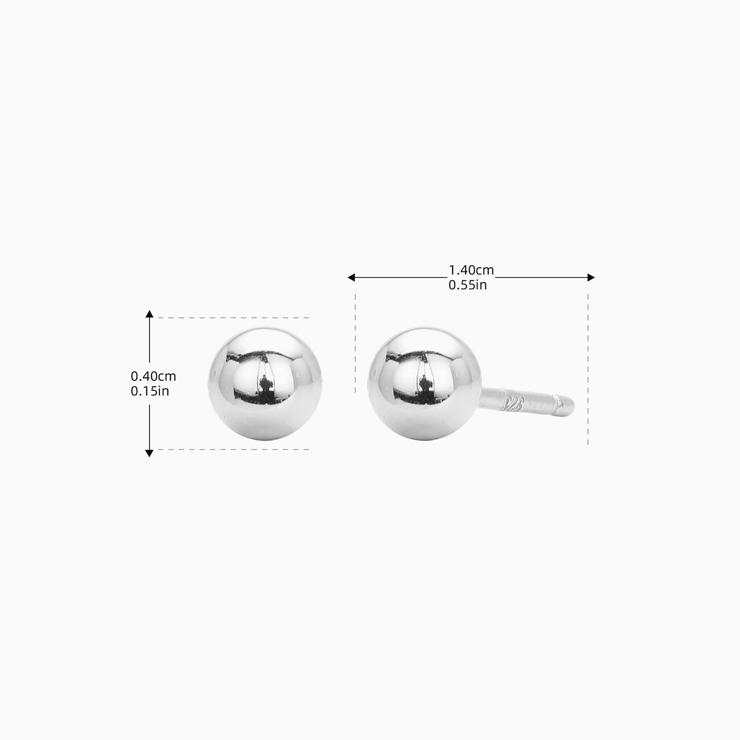 Classic Ball Stud Earrings - Silver