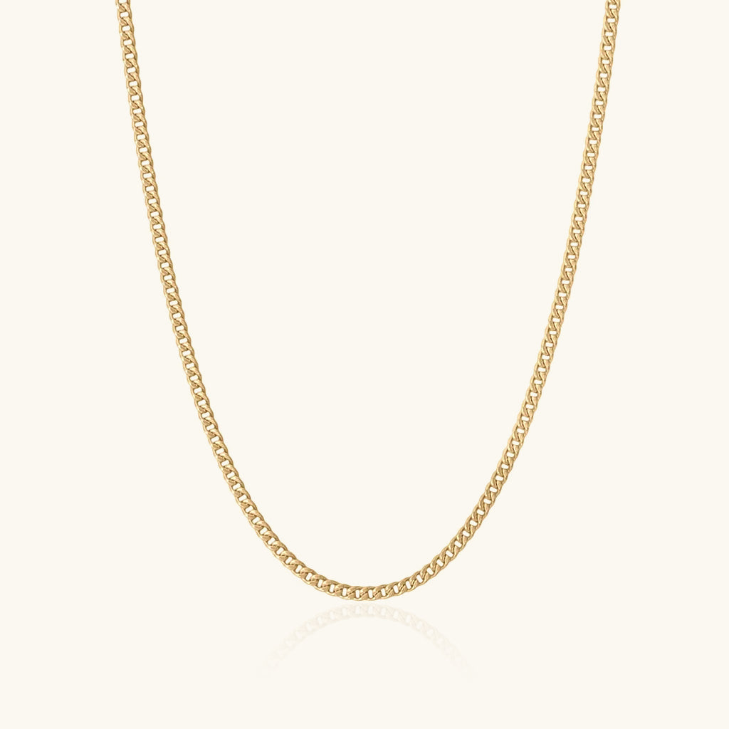 Classic Curb Chain Necklace - Gold