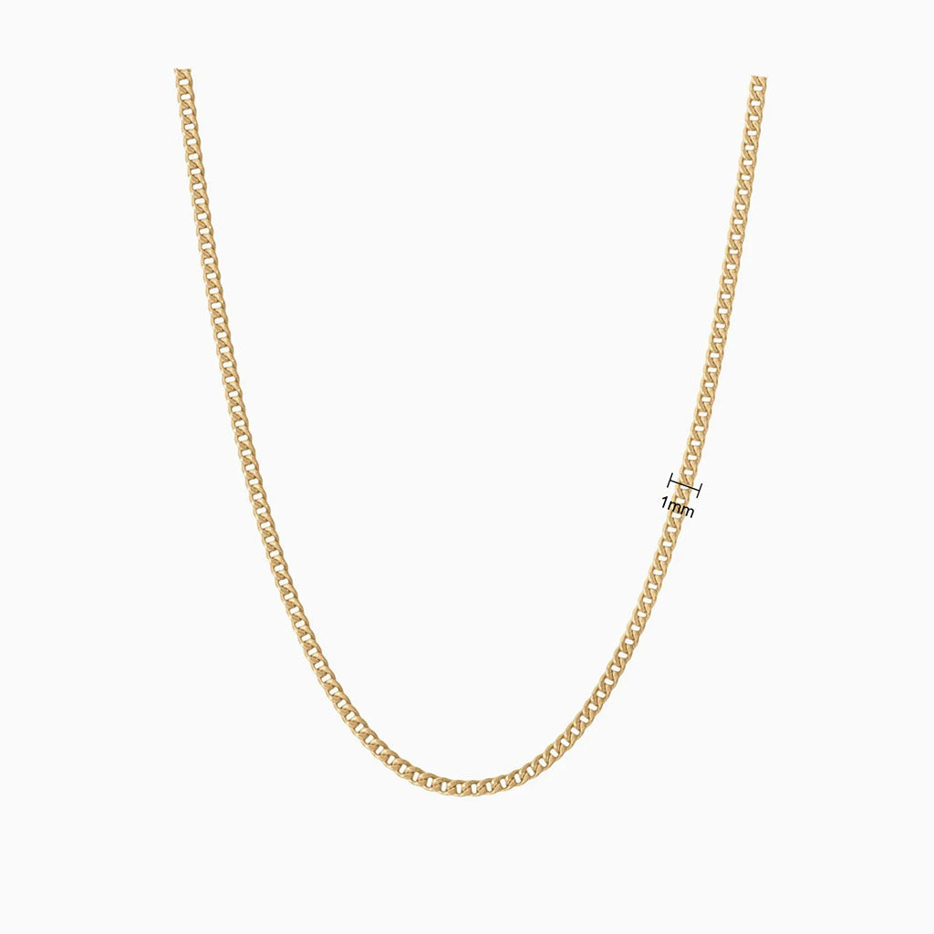 Classic Curb Chain Necklace - Gold