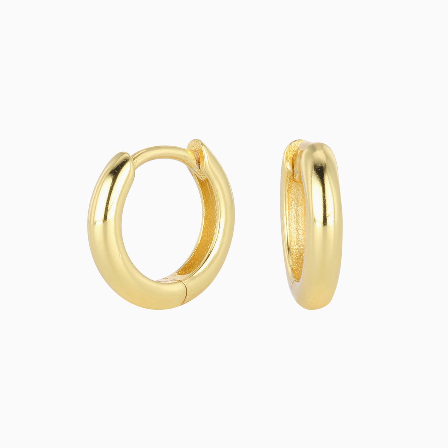 Classic Huggie Hoop Earrings - Gold