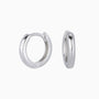 Classic Huggie Hoop Earrings - Silver