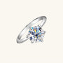 Classic Moissanite Solitaire Ring - Silver