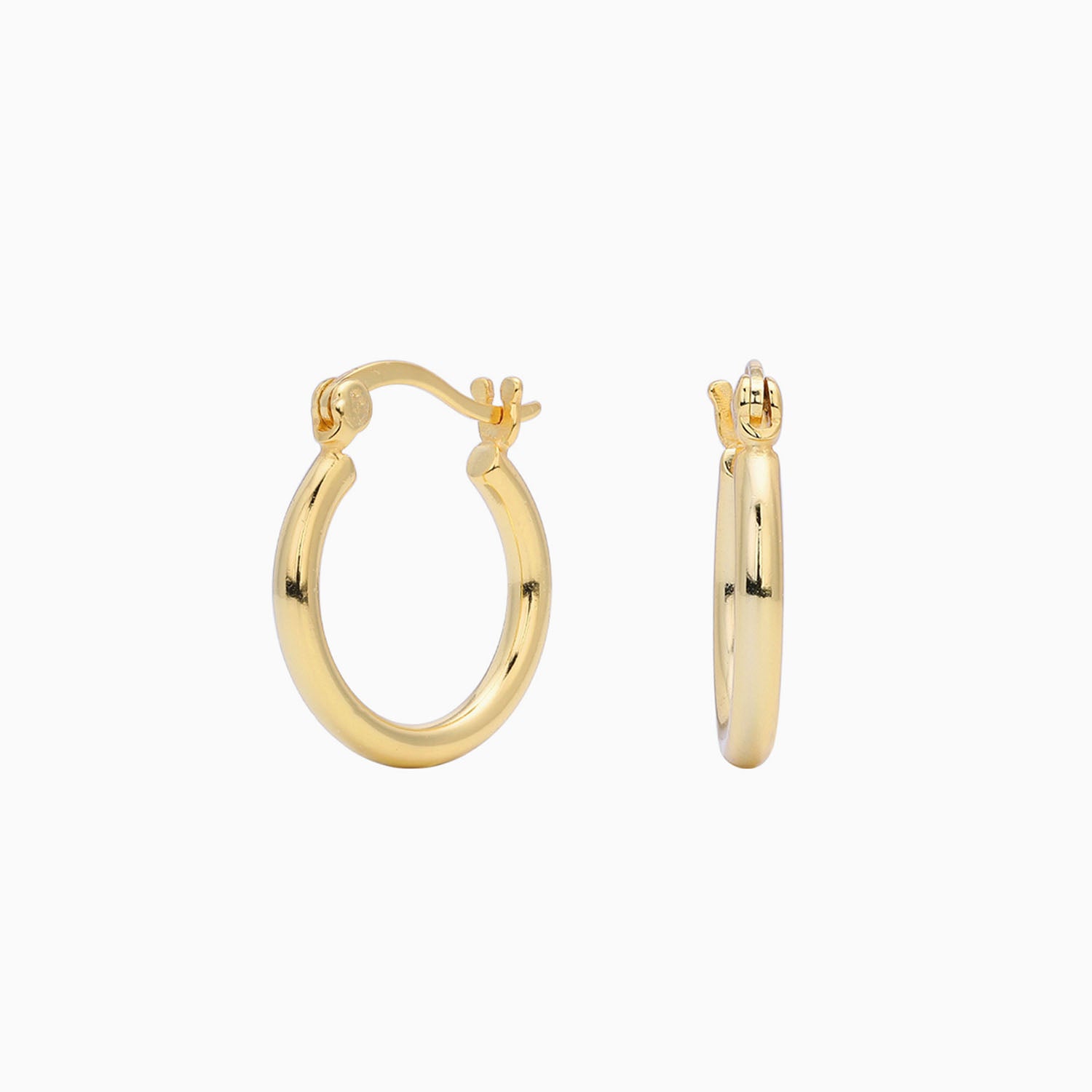 Classic Tube Hoop Earrings - Gold