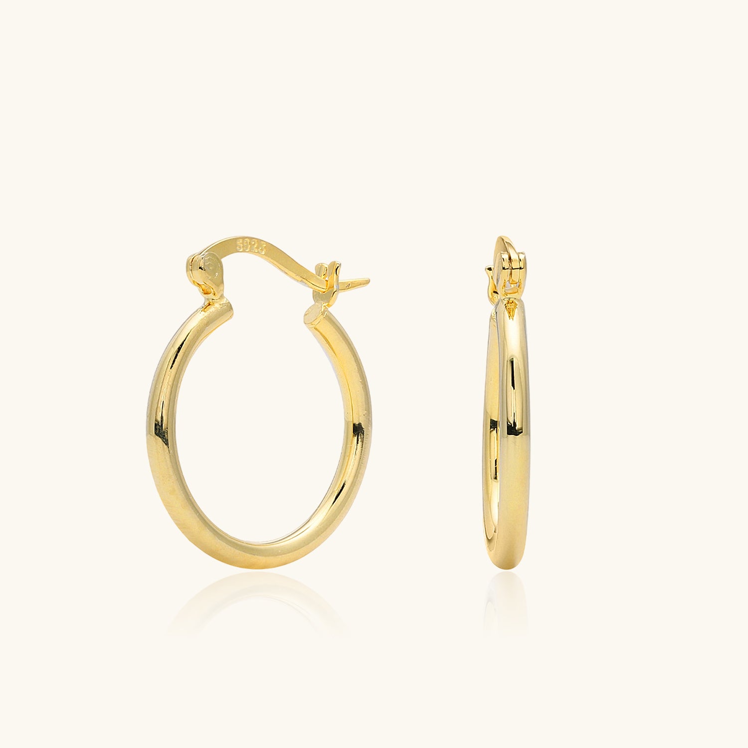 Classic Tube Hoop Earrings - Gold