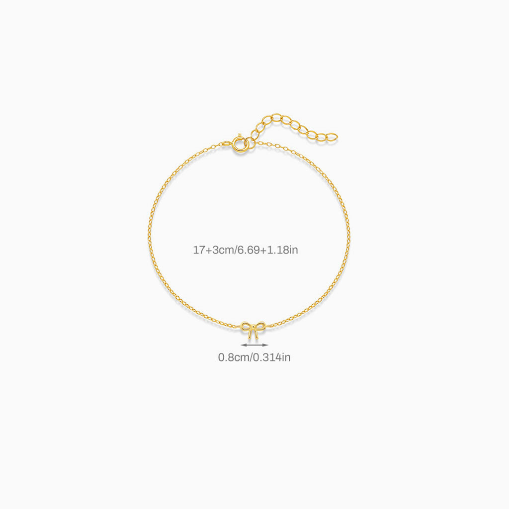 Cute Bow Bracelet - Gold