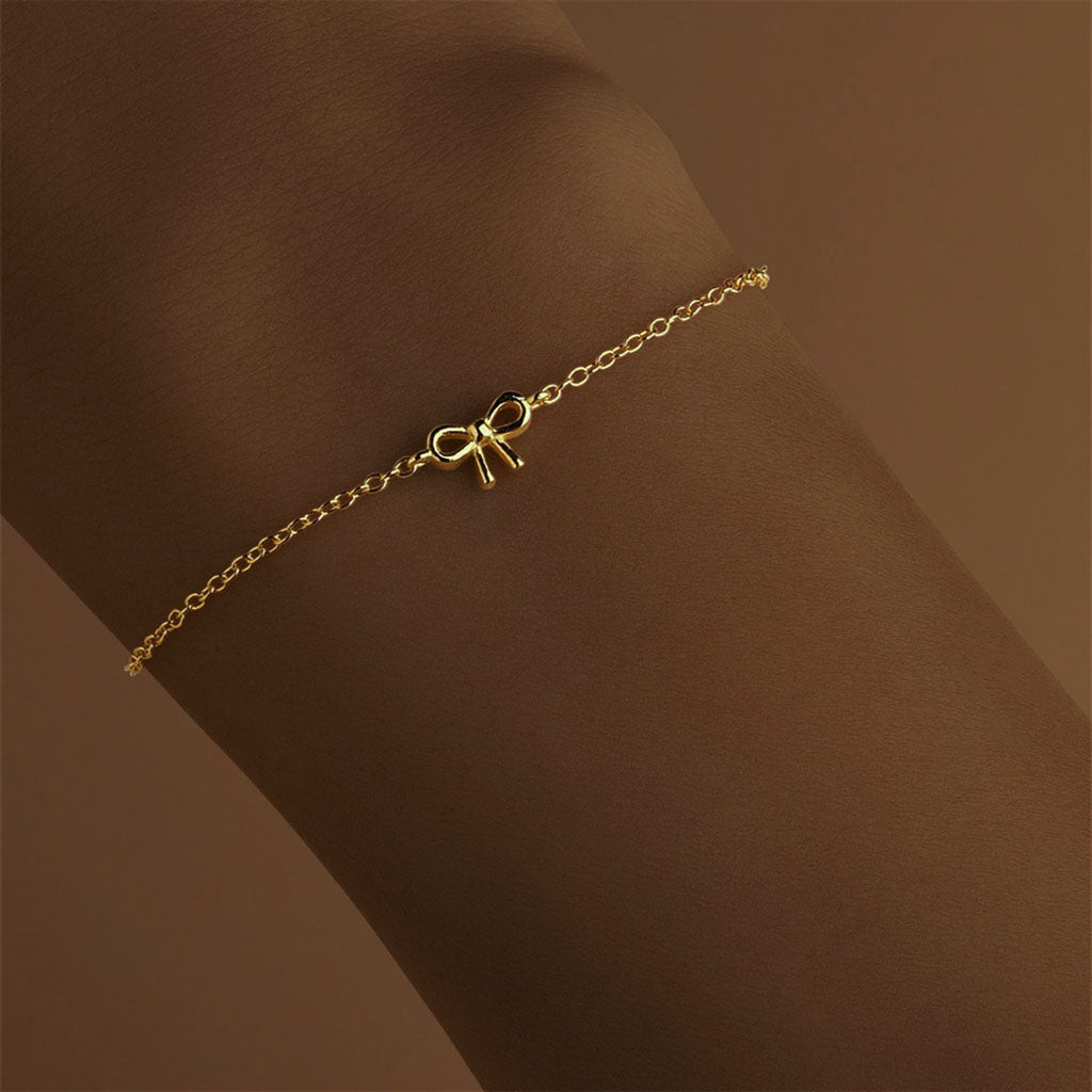 Cute Bow Bracelet - Gold