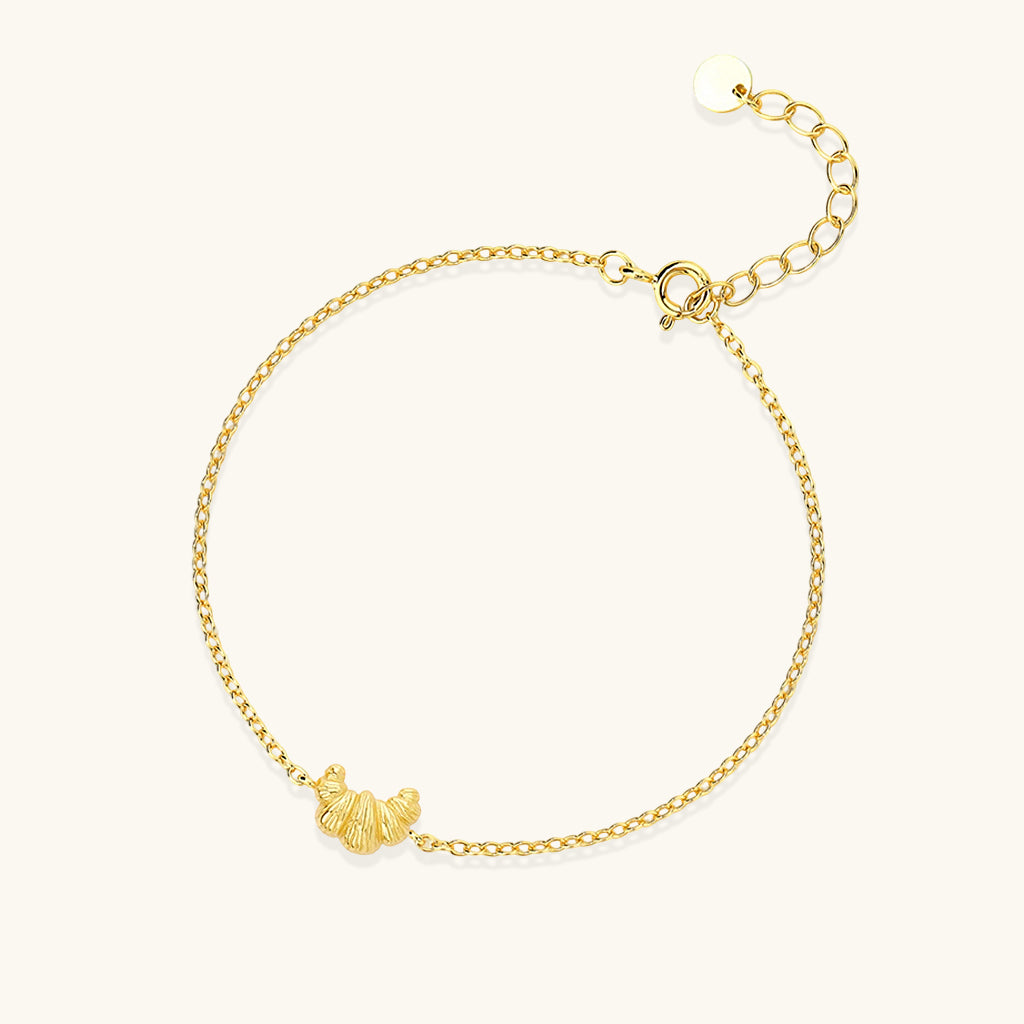 Cute Croissant Bracelet - Gold