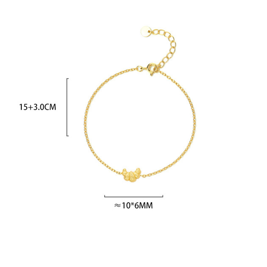 Cute Croissant Bracelet - Gold