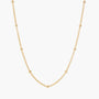 Dainty Beaded Satellite Chain Necklace - Gold
