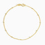 Dainty Beaded Station Bracelet - Gold