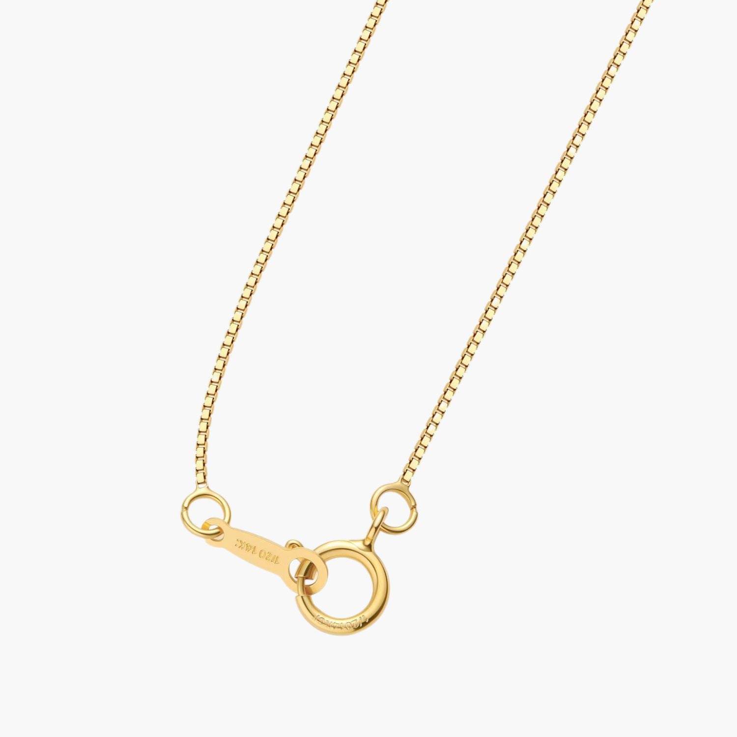 Dainty Box Chain Necklace - Gold