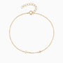 Dainty Diamond Sideways Cross Bracelet - Gold