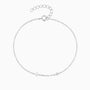 Dainty Diamond Sideways Cross Bracelet - Silver