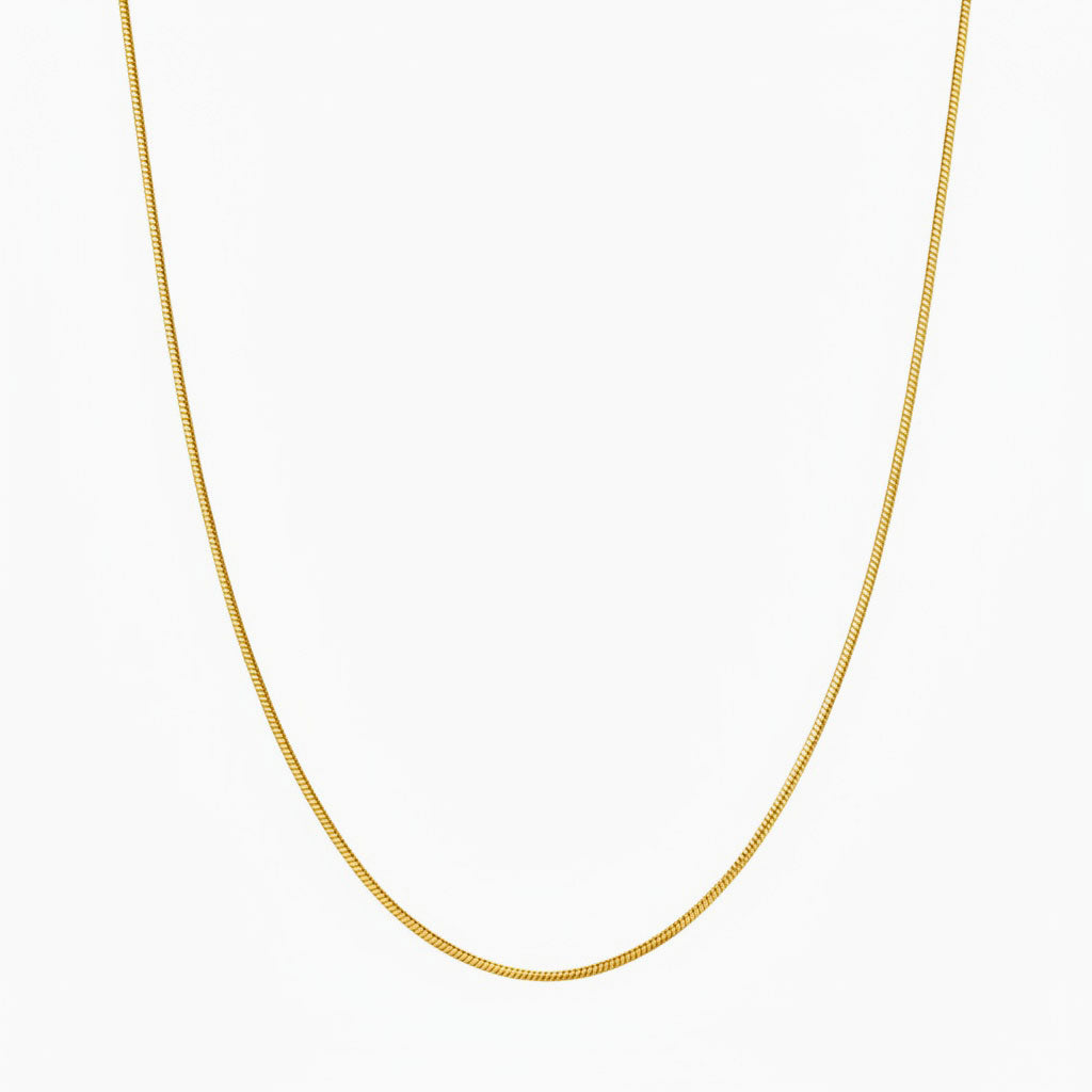 Dainty Octagonal Herringbone Necklace - Gold