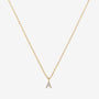 Dainty Pave Diamond Initial Necklace - Gold