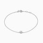 Dainty Solitaire Diamond Bracelet - Silver