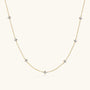 Dainty Station Moissanite Necklace - Gold