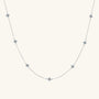 Dainty Station Moissanite Necklace - Silver