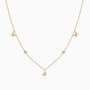 Dangle Diamond Butterfly Station Necklace - Gold