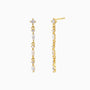 Dangle Diamond Drop Earrings - Gold