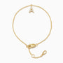 Dangle Diamond Initial Bracelet - Gold