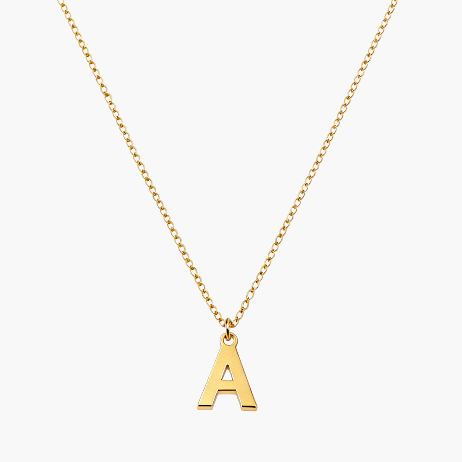 Dangle Mini Initial Choker Necklace - Gold