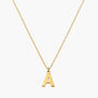 Dangle Mini Initial Choker Necklace - Gold