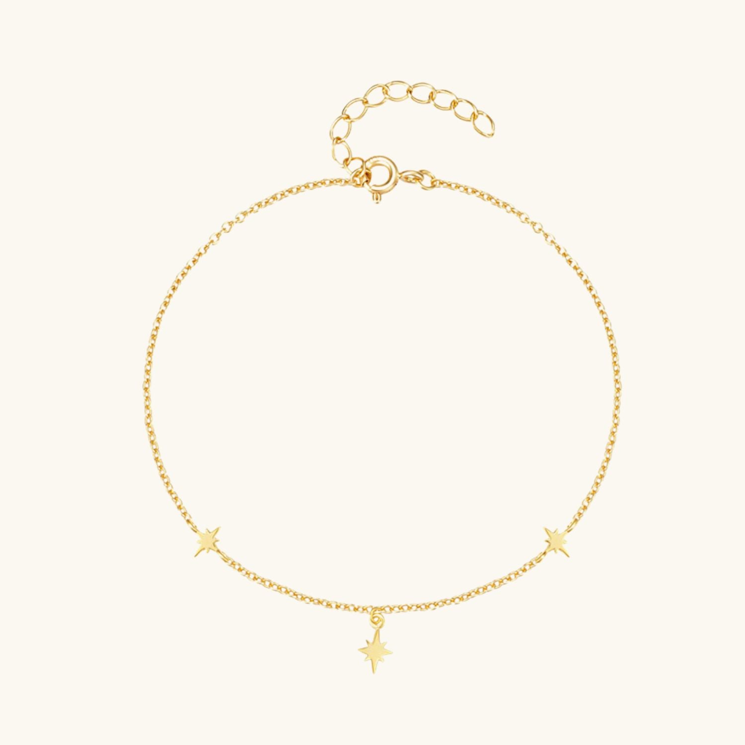 Dangle North Star Anklet - Gold