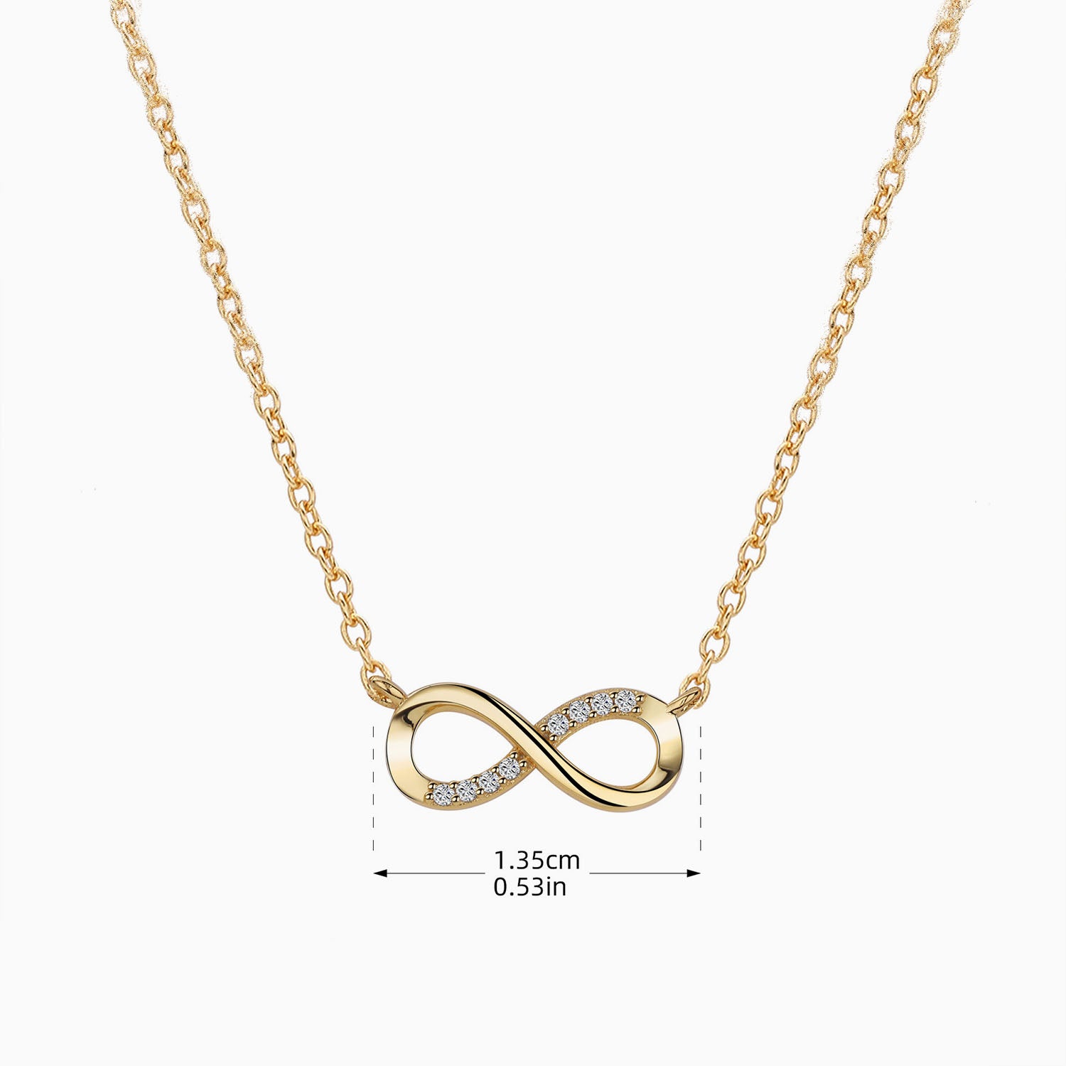 Delicate Diamond Infinity Necklace - Gold