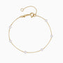 Delicate Pearl Station Bracelet - Gold