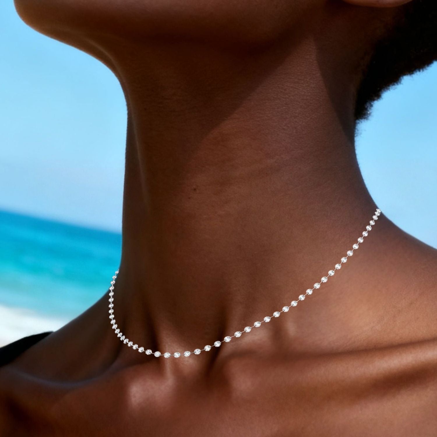 Diamond Cut  Mariner Chain Necklace - Silver