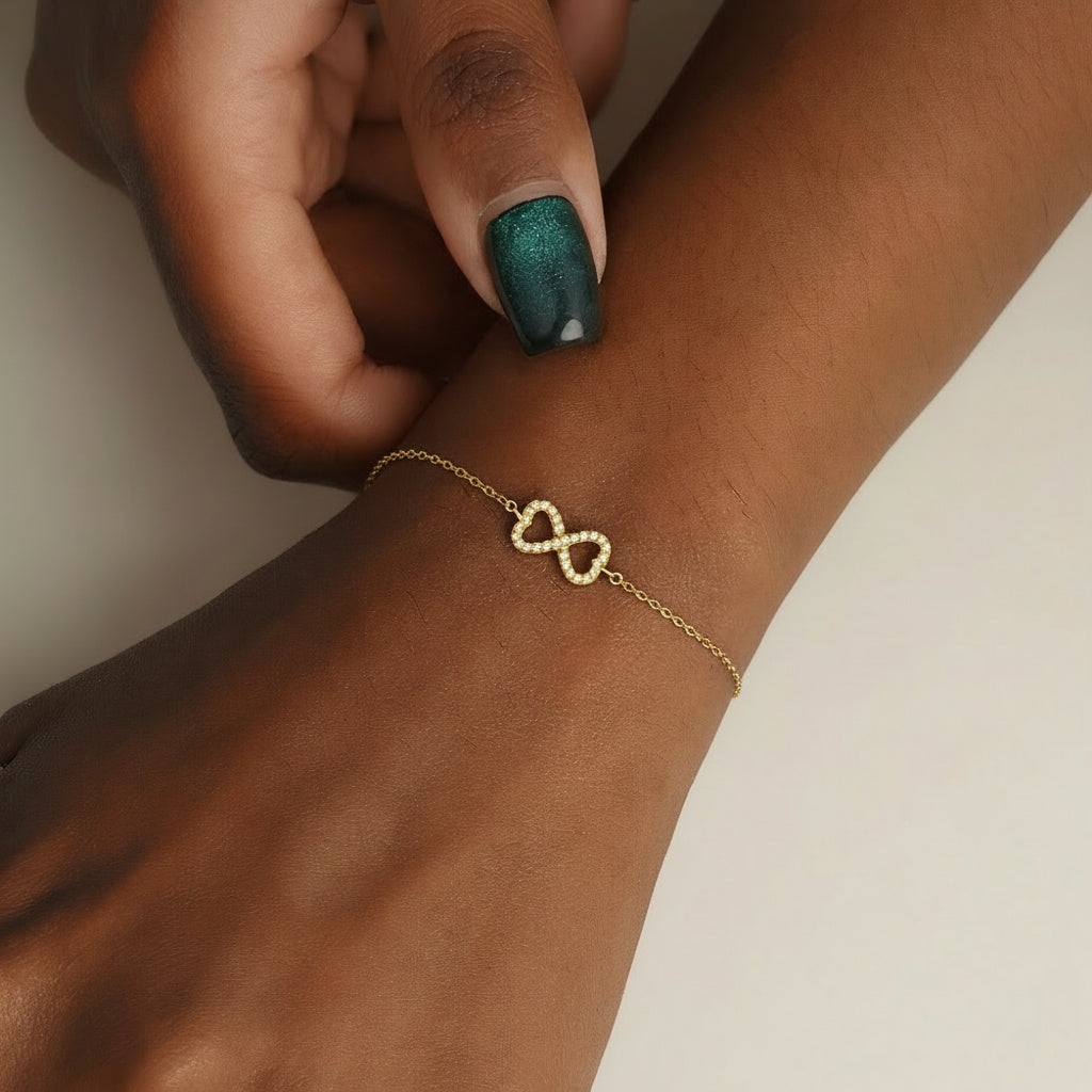 Diamond Infinity Bracelet - Gold